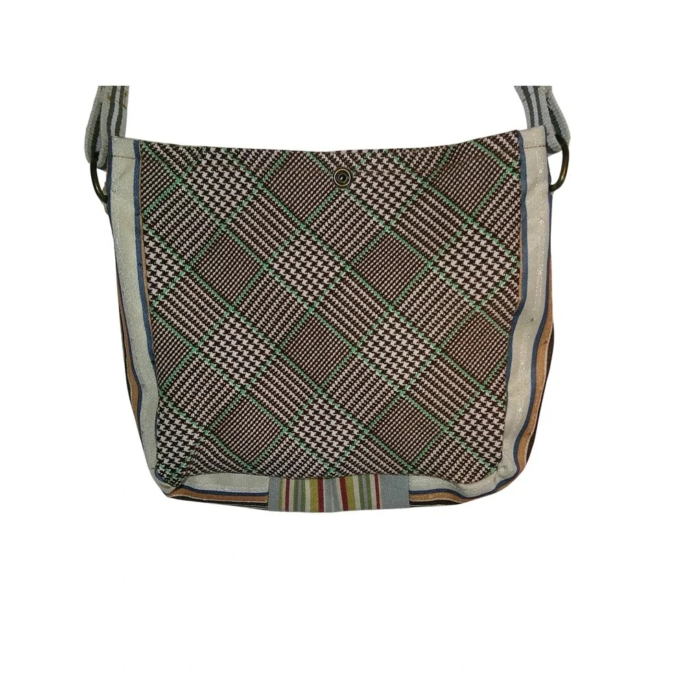 Hippie & Hobo Studios‎ Handmade Tartan Plaid Crossbody Boho Messenger Bag